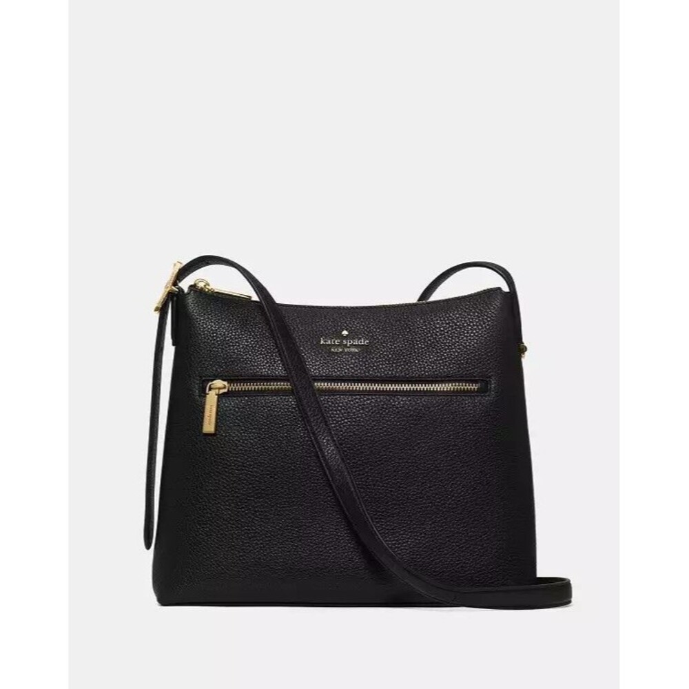 Kate Spade New York Black Crossbody Adjustable Strap Shoulder Bag Gold Hardware
